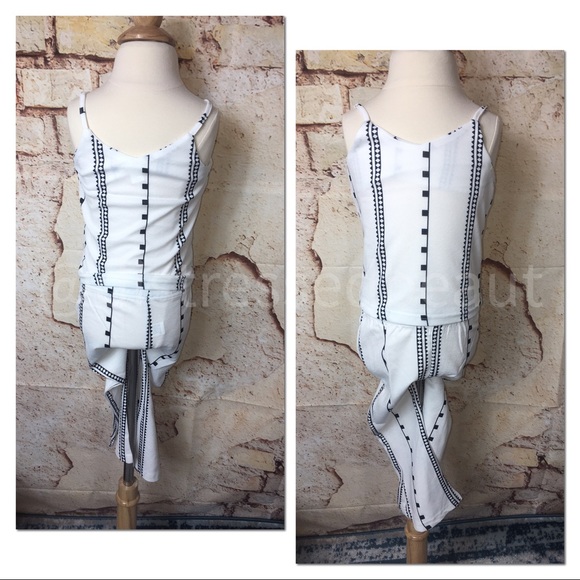 ❌ White Black Retro Barbie 2PC Pant Set - Picture 7 of 16